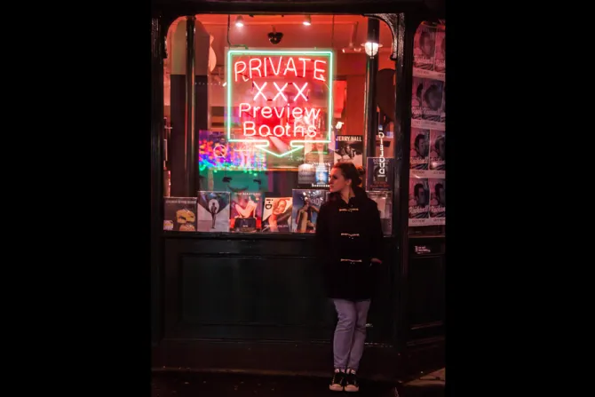 Woman in the Soho red light district in London April 6 2014 Credit Chris Goldberg via Flickr CC BY NC 20 CNA 10 29 14