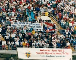 World Youth Day participants at Mile High Stadium in Denver, 1993. ?w=200&h=150