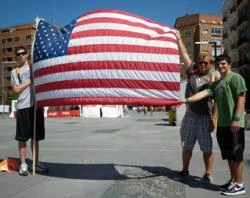 Pilgrims from the Brooklyn diocese display the 9/11 flag?w=200&h=150