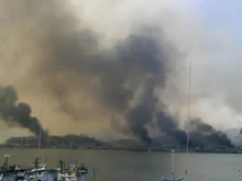 A picture taken after the attack by a Yeonpyeong-do resident