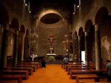 Young people pray at the Centro San Lorenzo in Rome. 