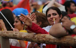 Young people taking part in World Youth Day in Krakow, Poland, July 31, 2016.   Alan Holdren / CNA