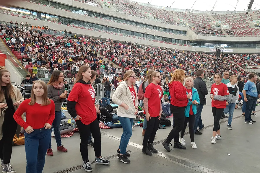 Youth at the Stadium prayer event in Warsaw, Oct. 6, 2018. ?w=200&h=150