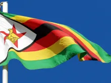 The flag of Zimbabwe. 