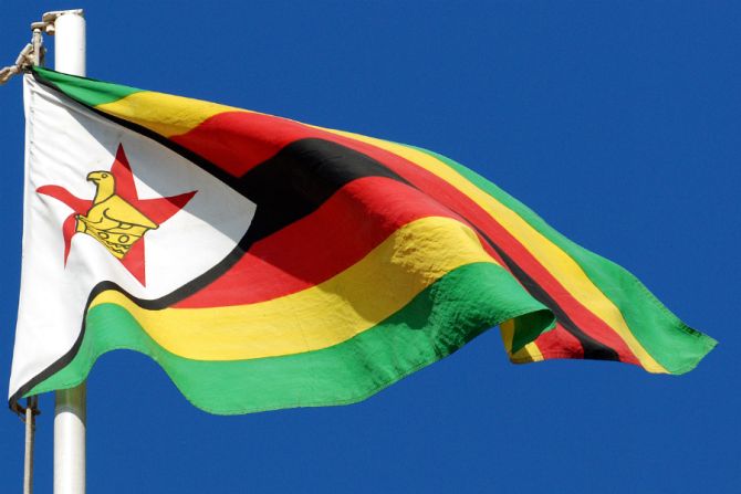 Zimbabwe flag Credit Harvey Barrison via Flickr CC BY SA 20 CNA