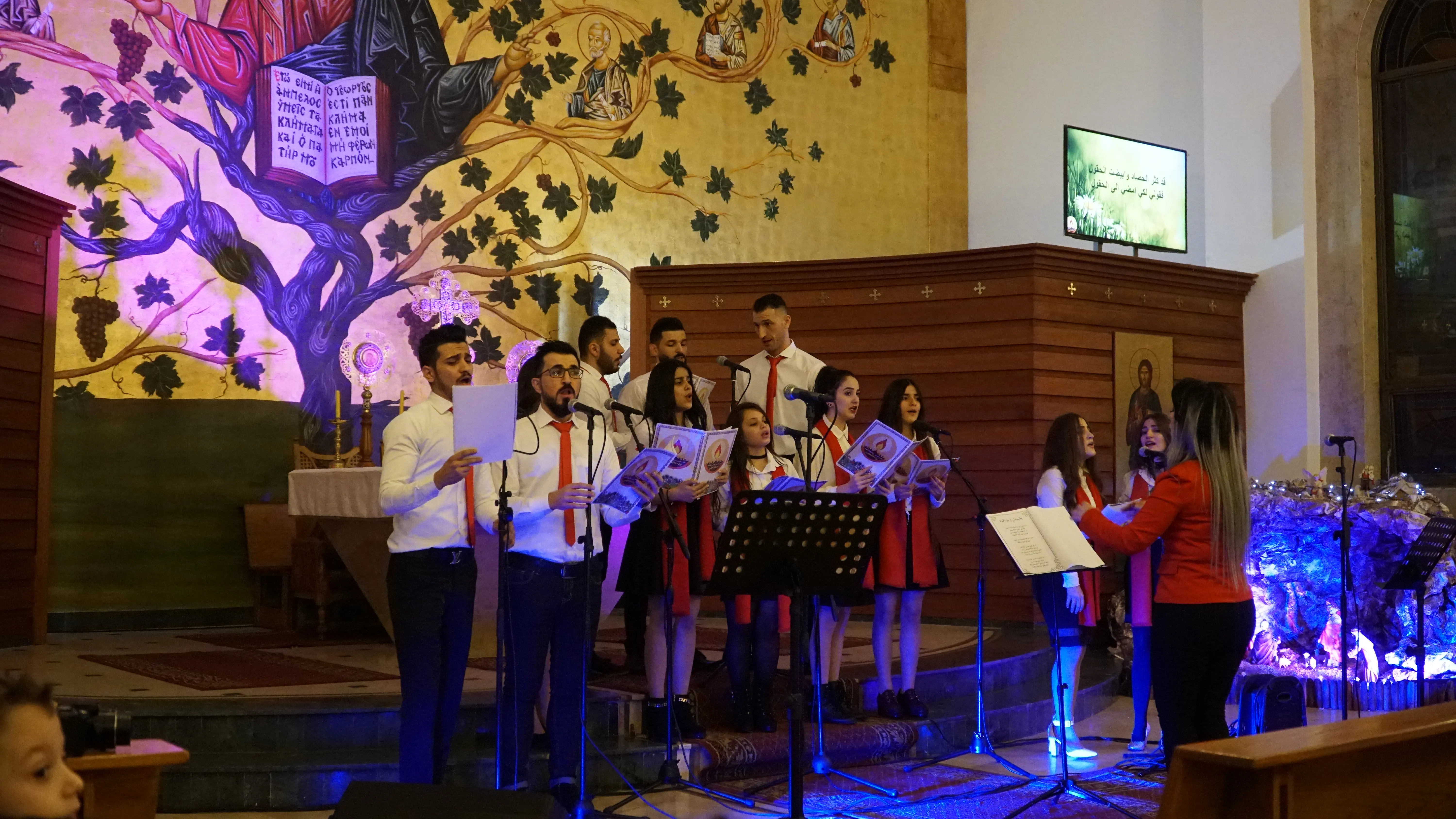 Young Chaldean Catholics refugees from Iraq perform a Christmas choral concert in Beirut, Lebanon. ?w=200&h=150