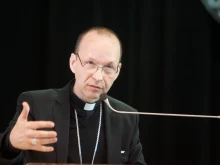 Bishop Jozef Haľko, auxiliary bishop of Bratislava, Slovakia.