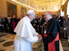 Pope Francis at a Nov. 12 meeting of the Pontifical Academy of Sciences. 