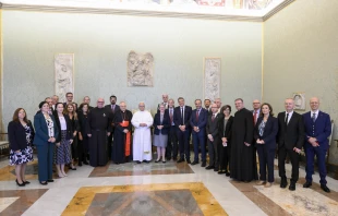 Pope Leo XIV meets with members of Aid to the Church in Need at the Vatican on Oct. 10, 2025. Credit: Vatican Media