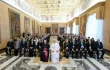 Pope Leo XIV meets with members of the Centesimus Annus Pro Pontifice Foundation and the Strategic Alliance of Catholic Research Universities on Dec. 5, 2025.