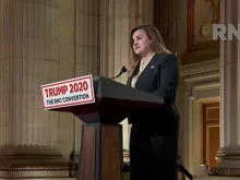 Abby Johnson speaks Aug 25 during the 2020 Republican National Convention. 