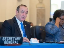 President of Guatemala, Alejandro Giammattei, in protocolary session of the Permanent Council of the OAS.