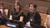 Reem Alsalem (right), the United Nations special rapporteur on violence against women and girls, opposes surrogacy at an Oct. 9, 2025, U.N. event hosted by the Italian government.