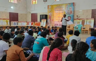 Altar servers attend a training session in the Diocese of Palayamkottai in June 2025. Credit: Photo courtesy of Bishop Iruthayaraj Foundation