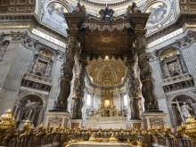 The main altar of St. Peter's Basilica in Rome.
