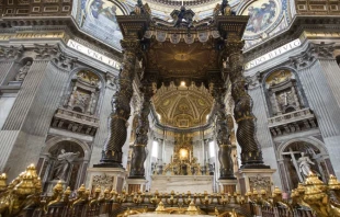 The main altar of St. Peter's Basilica in Rome. Credit: Jorge Royan (CC BY-SA 3.0).