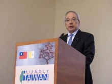 Taiwan’s Ambassador to the Holy See Matthew Lee speaks Oct. 5, 2023, at a reception with members of the diplomatic corps accredited to the Vatican. Lee underlined that “Taiwan will do whatever we can to remain on the road of peace.”