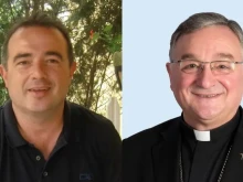 Enrique de Amo (left) and the Bishop of Almería, Antonio Gómez Cantero