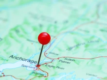 Map of Anchorage, Alaska.