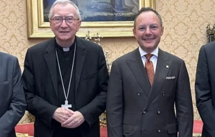 Vatican Secretary of State Cardinal Pietro Parolin meets with the head of government of Andorra, Xavier Espot, on Oct. 22, 2025. Credit: Photo courtesy of government of Andorra