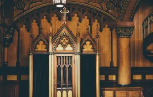 Confessional at the Basilica of Notre Dame in Montreal /   Annie Spratt on Unsplash