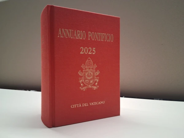 The 2025 edition of the Annuario Pontificio, also called the Pontifical Yearbook. Credit: EWTN News.