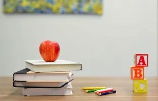 Apple, books, schools supplies /   Element5 Digital on Unsplash