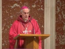 Archbishop Gabriele Caccia, Permanent Observer of the Holy See to the United Nations, delivers the homily for the 69th annual Red Mass at St. Matthew’s Cathedral in Washington, D.C. on Oct. 3.