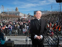 Archbishop Salvatore Cordileone at the San Francisco walk for life on Jan. 21, 2023.