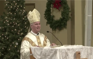 Bishop Stephen Hero celebrates Mass to start the Jubilee Year in December 2024 at Sacred Heart Cathedral in Prince Albert, Saskachewan. Hero has been appointed Archbishop of Edmonton, Alberta. Credit: Photo courtesy of the Diocese of Prince Albert