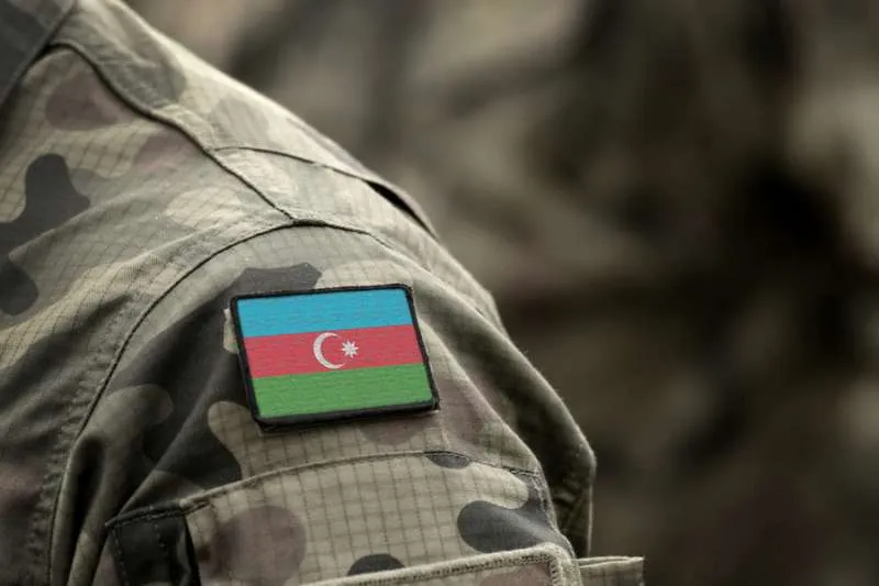 Flag of Azerbaijan on military uniform. ?w=200&h=150