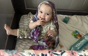 A baby girl at Mary’s Comfort maternity home in Springfield, Virginia. Credit: Courtesy of Mary’s Comfort