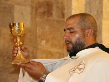 Mass is celebrated in Baalbek, Lebanon.