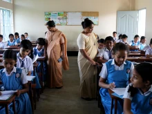 Catholic religious sisters conduct classes at a school they run outside Dhaka, Bangladesh, on Nov. 2, 2023.