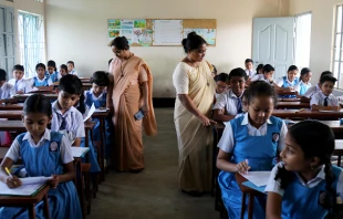 Catholic religious sisters conduct classes at a school they run outside Dhaka, Bangladesh, on Nov. 2, 2023. Credit: Stephan Uttom Rozario