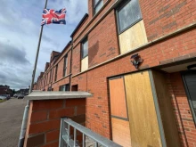 A view of damaged houses in the Annalee Street area of North Belfast, Northern Ireland. A spokesman for the Diocese of Down and Connor strongly condemned intimidation and attacks on Catholic families there that have led all families but one to flee their homes. The families were living in a housing development bordering a predominantly loyalist district in the north of the city.