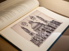 An exhibit at the Museum of the Bible in Washington, D.C., focuses on the history of St. Peter's Basilica in Vatican City.