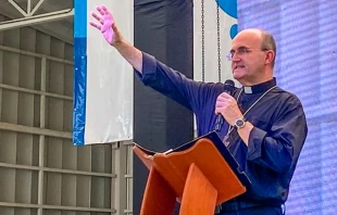 Bishop José Ignacio Munilla during his presentation on evangelization in the Diocese of Santa Marta, Colombia. Credit: Photo courtesy of Diocese of Santa Marta