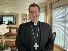 Bishop Raimo Goyarrola, the only Catholic bishop in Finland, speaks with CNA in Houston in November 2025 on a fundraising trip for his “mission” Church.