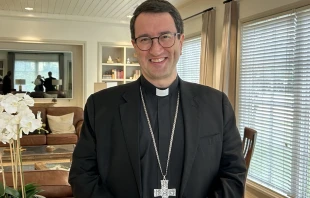 Bishop Raimo Goyarrola, the only Catholic bishop in Finland, speaks with CNA in Houston in November 2025 on a fundraising trip for his “mission” Church. Credit: Amira Abuzeid/CNA