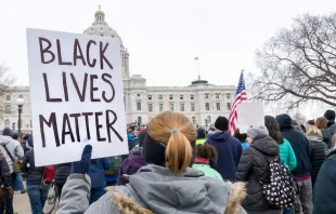 Protestor carrying Black Lives Matter sign.   Ken Wolter/Shutterstock