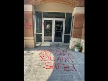 Blue Ridge Pregnancy Center in Lynchburg, Virginia had its windows smashed and was defaced with graffiti the night of June 24-25.