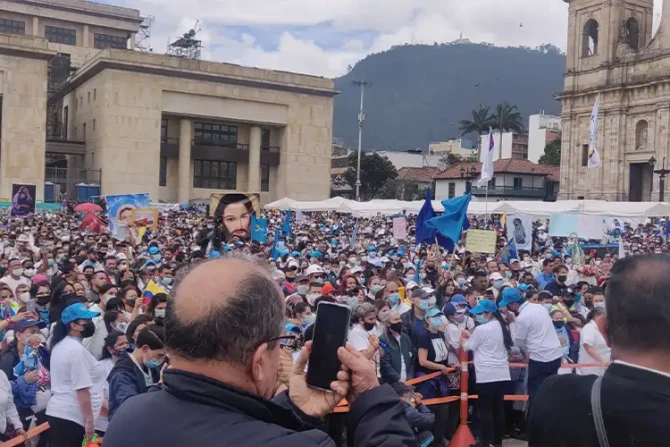 A February 2022 pro-life march in Bogota.