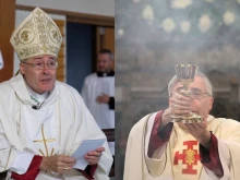 Bishop Mark Davies of Shrewsbury, England, presides over a Mass for marriage in his diocese on Oct. 14, 2023.