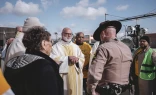 A Catholic delegation attempts to bring Communion to detainees at the Broadview, Illinois, immigration facility and was not admitted Nov. 1, 2025.