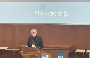Archbishop Timothy Broglio told investors at the Christian Institutional Investors Conference at The Catholic University of America on Oct. 27, 2025, that investing should be “wise, prudent, and faithful.” Credit: Tessa Gervasini/CNA