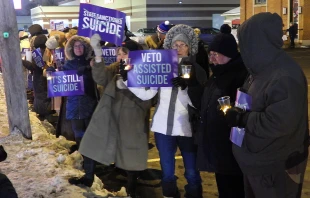 Disabilities advocates in Buffalo, New York, during a candlelight vigil in opposition to assisted suicide. Credit: New York Alliance Against Assisted Suicide