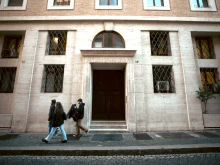 The facade of Cardinal Raymond Burke's Vatican apartment.
