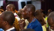 Parishioners at a church in Akute Ogun State, Nigeria, in June 11, 2023.