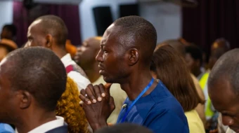 Parishioners at a church in Akute Ogun State, Nigeria, in June 11, 2023.